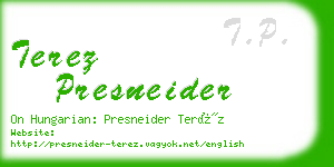 terez presneider business card